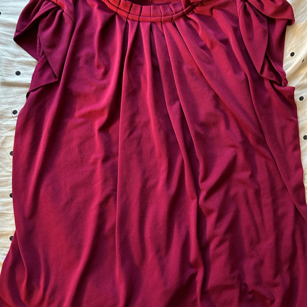 Ruffled Burgundy Women's Top